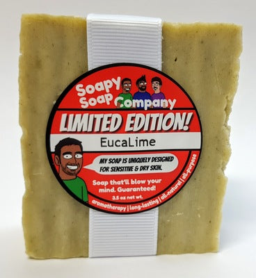 Limited Edition - Moisturize! - EucaLime Bar Soap (vegan, halal)