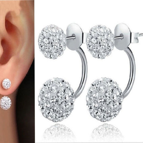Austrian Zircon Crystal Hoop Earrings