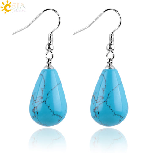 Platinum plated Copper Vintage Pear Shape Water Drop Dangle Earring