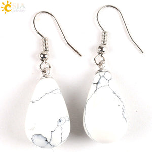 Platinum plated Copper Vintage Pear Shape Water Drop Dangle Earring